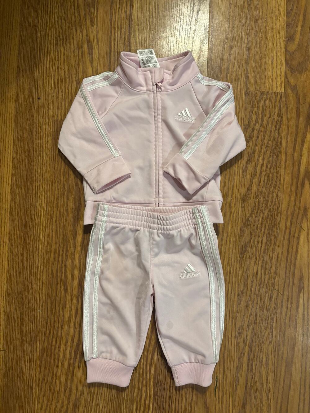 NWOT Adidas Light Pink Baby/ Toddler Tracksuit- 3 months